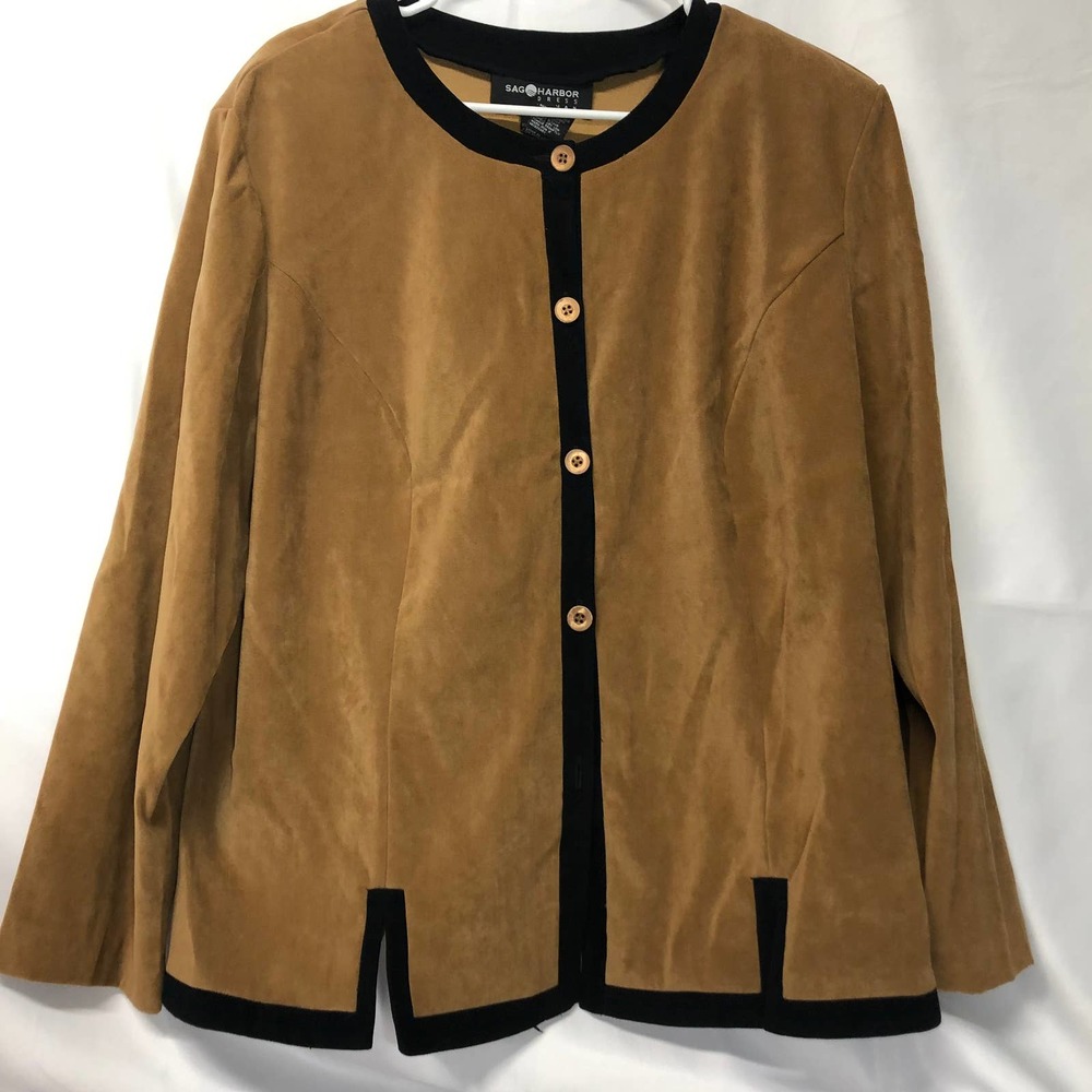 Sag Harbor Dress Jacket Top 20W Velvet Feel